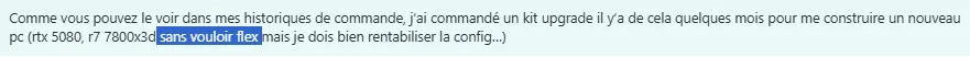 Sans vouloir flex