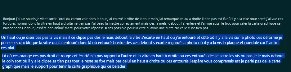 Texte illisible
