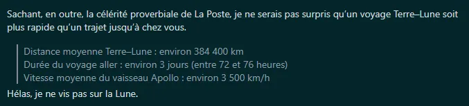 Rapidité de la Poste